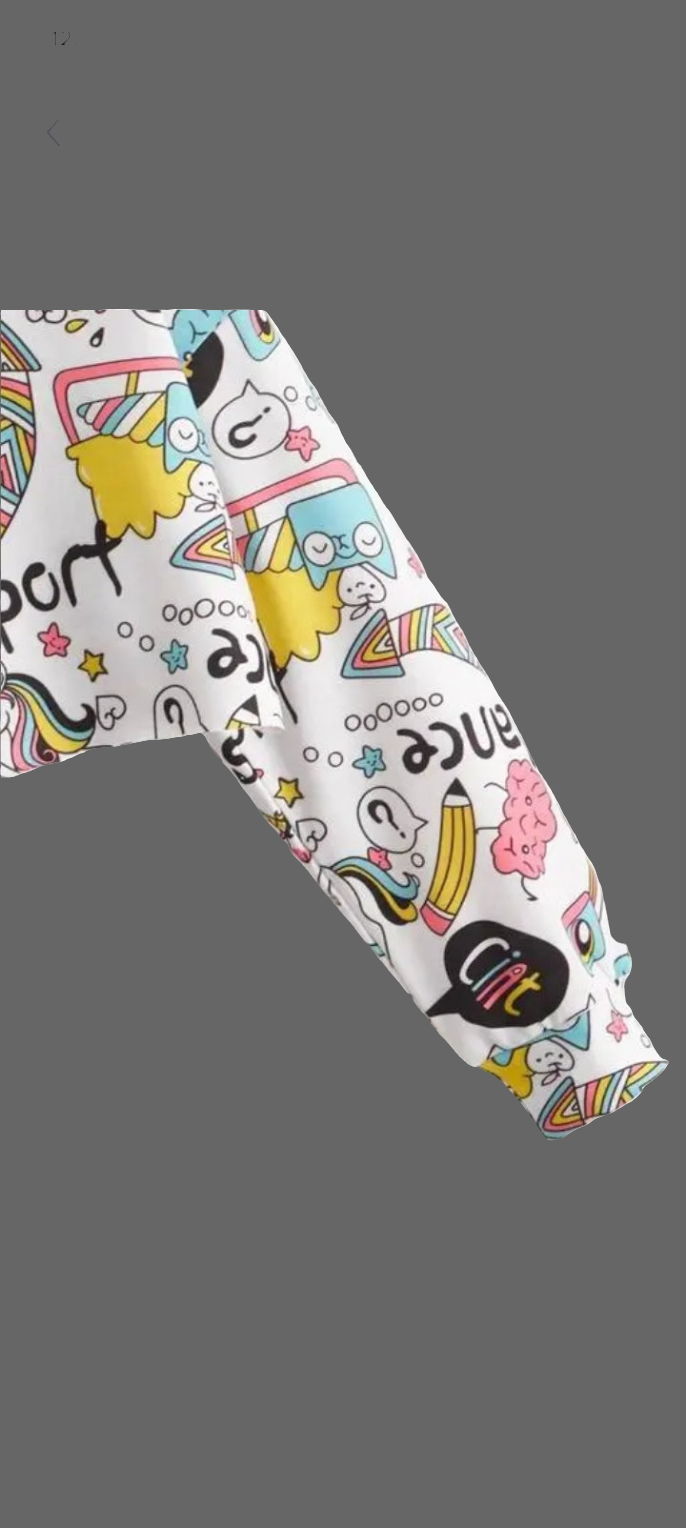 Girls printed croptop hoodies