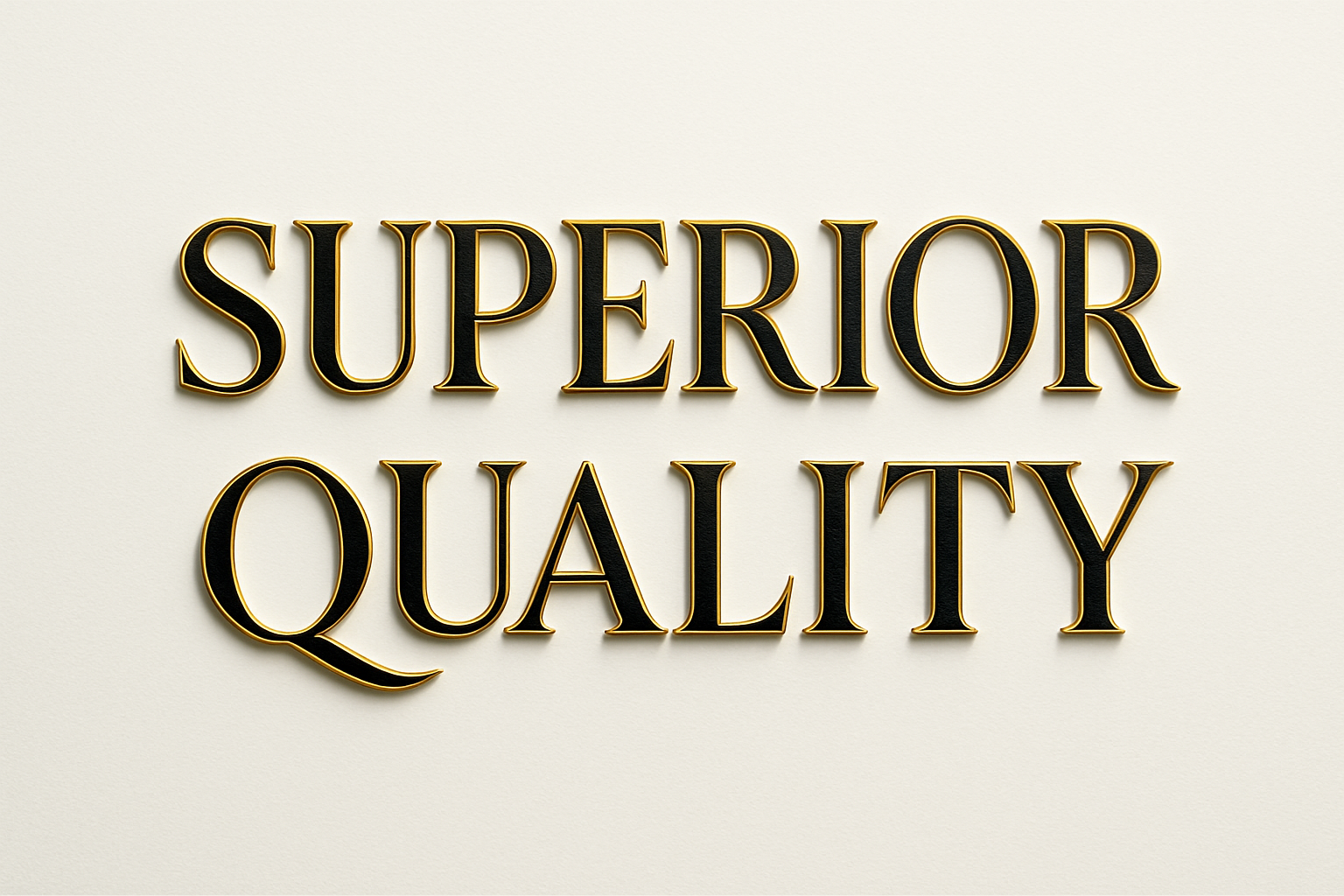 make aa photo of superior quality text